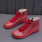 2025 Autumn And Winter Large-Size Flat Bottom Warm Lady Short Boots New Flat Bottom Women Boots HZ0115