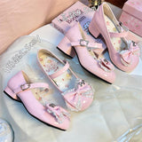 Princess Wind Soft Bottom Mary Jane Leather Shoes 2025 New Word-Button Round Head Sweet Cute Lo Shoes HZ0115