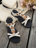 Flat-Bottomed Large-Size Sandals Women 2025 Summer New Bohemian Women's Casual Tight Sandals With Beach Sandals HZ0115