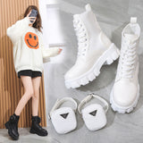 Large Size 2025 Summer New Martin Boots Pine Pastry Bottom T-Case Bun British Style Locomotive Women's Boots HZ0115