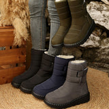 New Warm Large Size Lady Snow Boots Women Magic Stick Waterproof High-Top Shoes Couple HZ0115