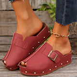 2025 Summer New Women's Thick-Bottomed Slippers Large-Size Bag Show-And-Daddy Beach Cold Slippers Women HZ0115