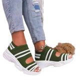 Large-Size Flying Sandals Women 2025 Summer Explosion Light Flying Slope Heel Sandals Women Polyurethane Soles HZ0115