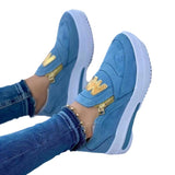 Large-Size Summer New Casual Sports Zipper Women's Single Shoes Wish Women's Shoes HZ0115
