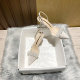 2025 Net Red New Anti-Slip High Wine Glasses And Elegant High-Heeled Shoes Soft Soles Do Not Tired Temperament Ladies Singles Shoes HZ0115