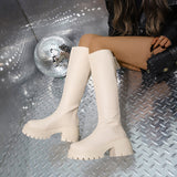Long-Sleeve Boots Female Knight Boots 2025 New Elastic Thin Boots Thick Bottom High Boots Small But Knee Boots HZ0115