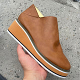 Autumn And Winter New Short Boots Large Size Women's Shoes Round Head Thick Bottom Slope Side Zipper Leisure Boots HZ0115