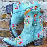 Wish 2025 New Comfort Low And Embroidery 40-43 Women's Low Boot Boot Boots Boots HZ0115