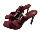 ZA Home 2025 New Women's Shoes Red Fine Heel Temperament Ankle With High Heels Side Toe With Sandals HZ0115