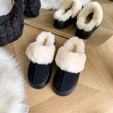 Winter New Snow Shoes Large Flat Bottom Short Northeast Cotton Shoes Plus Velvet Thick To Keep The Snow Boots HZ0115