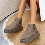Mid-Winter 2025 New Women's Thick Snow Boots Inside Plus Velvet Round Head Cotton Boots HZ0115