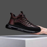 2025 New Casual Single Shoe Men 48-Yard High-Top Pu-Pressing Casual Sneakers Loose With Lefu Shoes HZ0115