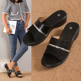 Large-Size Thick-Bottomed Toe Slippere Female Slope And Cold Slippers HZ0115