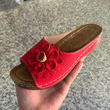 2025 Summer New Large-Size Lady Thick-Soled Sandals Help Flowers Decorated With Ultra-Light Polyurethane Soles HZ0115
