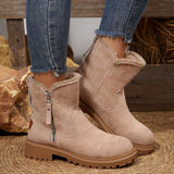 In The Winter Of 2025, The New Snow Boots Woman And The Woman With Velvet Thicken And Warm Fashion Casual Cotton Shoes HZ0115