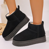 Thick Bottom Snow Boots Women's New Winter Plus Velvet Thick To Keep Warm Short Boots Pedal Sleeve Shoes HZ0115