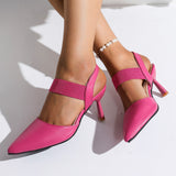Sharp-Headed Fine Heel Sandals Women 2025 New Large-Size High-Heeled Shoes Behind The Empty Fashion Sandals HZ0115