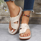 2025 Summer Toe Casual Large-Size Shoes Women Wear Slopes And Flat Beach Cool Slippers Women Now HZ0115