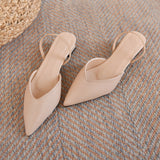 Baotou Sandals Women 2025 New Summer Simple Sharp Heeled Sandals Women's High Heel Fine Fashion Single Shoes HZ0115