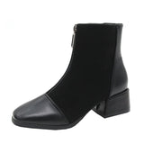 Martin Boots Women's 2025 Autumn British Style And Middle And Thin Boots Retro Short Boots Before The Zipper Boots Children Thin HZ0115