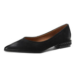 French Retro Wiping Pointy Light-Mouthed Single-Shoe Women 2025 New Comfortable Soft Leather Thick Heel Low-Heeled Single Shoes HZ0115