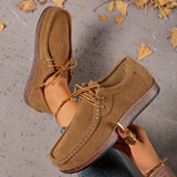 202 Spring And Autumn Leisure Flat-Bottomed Lefu Shoes Shallow Mouth Pedal Round Head Lady Comfortable Single Shoes HZ0115