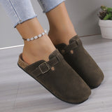 Baotou Slippers Female Couple Softwood Tug Wish Large Size Roman Shoes Casual Half-Dragging Lazy Shoes Trend HZ0115