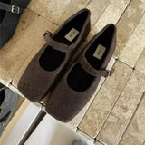 Korean Version Of 100 With Skirts Mary Jane Shoes 2025 Winter Explosion Of Waste Soil Mary Jane Women's Shoes Coarse Heel Single Shoes HZ0115