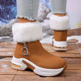 Large-Size Snow Boots Women Winter New Brushing Short Cylinder Plus Velvet Warms High-Thick Bottoms To Keep Warm Snow Boots Women HZ0115