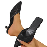 New 2025 Summer Half Drag Women's Shoes 43 Large Breathable High Heel Slippers Sexy Slippers HZ0115