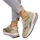 Large-Size Thick-Sed Sports Casual Women's Shoes 2025 Fashion Lace Single Shoes Fashion Sneakers HZ0115