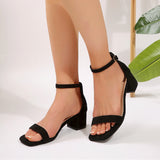 Coarse Heel With Sandals Women 2025 Summer High Heels Large Women's Fashion Sandals HZ0115