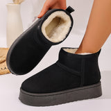 Thick Bottom Snow Boots Women's New Winter Plus Velvet Thick To Keep Warm Short Boots Pedal Sleeve Shoes HZ0115