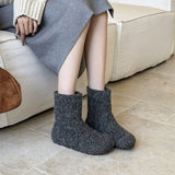 8566 ~ Increase In Height ~ French Boken Wool Boots Women's Boots New Cotton Boots In Autumn And Winter 2025 HZ0115
