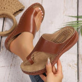 2025 Summer New Leisure Large-Size Coat Toe Slope And Beach Women's Slippers Outside Wearing Cold Slippers HZ0115