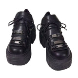 2025 New Black Old Dad Shoes Thick-Soled Women's Shoes Heavy Metal Personality Goo-Punk Boots Children HZ0115