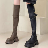 Spring 2025 Autumn And Winter New Small Martin Boots Women Net Red Knight Boots Over The Knee Long Boots Thick Skin Skin Skin Boots HZ0115