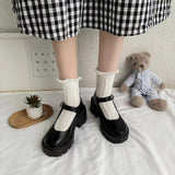 Summer Spring And Summer Jk Uniform Shoes To Increase The Thick Bottom Of The Student Mary Jane High Heel Single Shoes British Dress Retro Style HZ0115