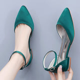 2 Cm Flat Hedsley Casual Tip Hollow Sandals Low Heeled White Mandible Buckle Bride Wedding Shoes HZ0115