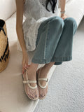 2025 New Fishing Net Hollow Low Help Shallow Single Shoes Women's Shoes HZ0115