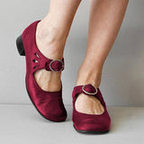 Spring 2025 Spring New Low Heel Buckle With Shallow-Mouth Single Shoe Size 40-43 Single Shoes HZ0115