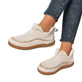 2025 New Fashion Plus Velvet Warm Northeast Cotton Boots Women Casual Solid Color Velvet Retro Large Size Snow Boots HZ0115