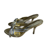 ZA Home 2025 Weaving Knot Wearing High Heel Slippers Temperament Exposed Toe Fish Mouth Large Size Sandals Women Women's Shoes Low Heel HZ0115