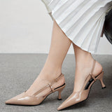 Nude High Heels Women's Fine Heel New French Temperament Sharp-Headed Apricots With Sandals HZ0115