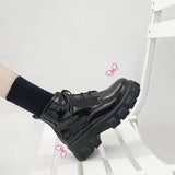 2025 Autumn And Winter New British Wind Martin Boots Female Students Korean Version Of The Short Boots Wearing Thick Skin Boots HZ0115