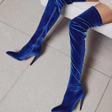 Women's Boots 2025 New Over Knee Boots Sharp Head High And Grind High-Heelled Boots HZ0115