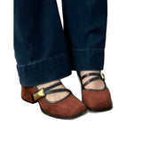 French Retro Square Shallow Mouth Mary Jane Shoes Women 2025 Winter New Small Word With Thick Heel Single Shoes HZ0115