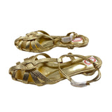 ZA Home 2025 New Ins Fashion Show Gold With Simple Toe Women's Shoes Sandals HZ0115