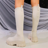 Women's Boots Socks Boots In The Fall Of 2025 New Large-Size Flying Long-Bottom High-Bottomed Boots HZ0115