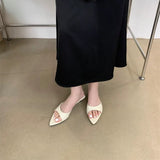 New Pointed Fine-Heeled Sandals Women Back Empty French Style Cool Slippers High Heel Cool Slippers Women HZ0115